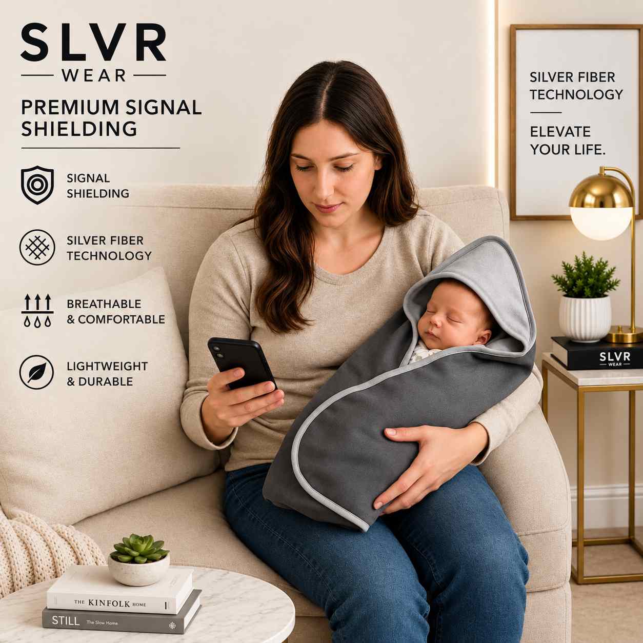 Signal Shielding Baby Blanket