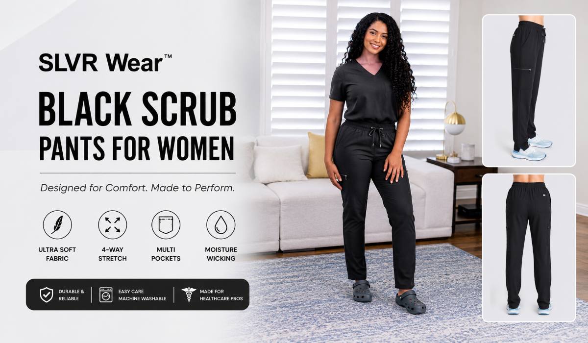Black Scrub Pants for Women
