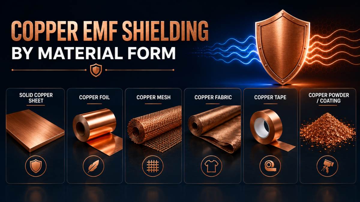 Copper EMF Shielding by Material Form Does Copper Block EMF Radiation