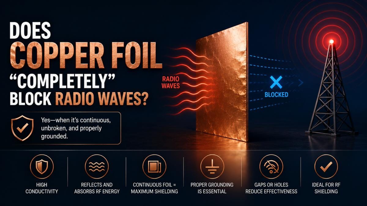 Does Copper Foil Completely Block Radio Waves Does Copper Block EMF Radiation