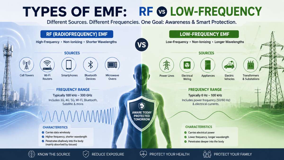 Types of EMF RF vs Low Frequency EMF Exposure During Pregnancy